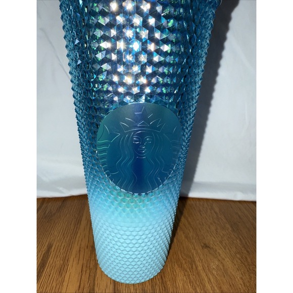 Starbucks Gradient Blue Bling Ombre Studded Tumbler‎ Venti Cup 24 oz (2023) - Picture 4 of 6